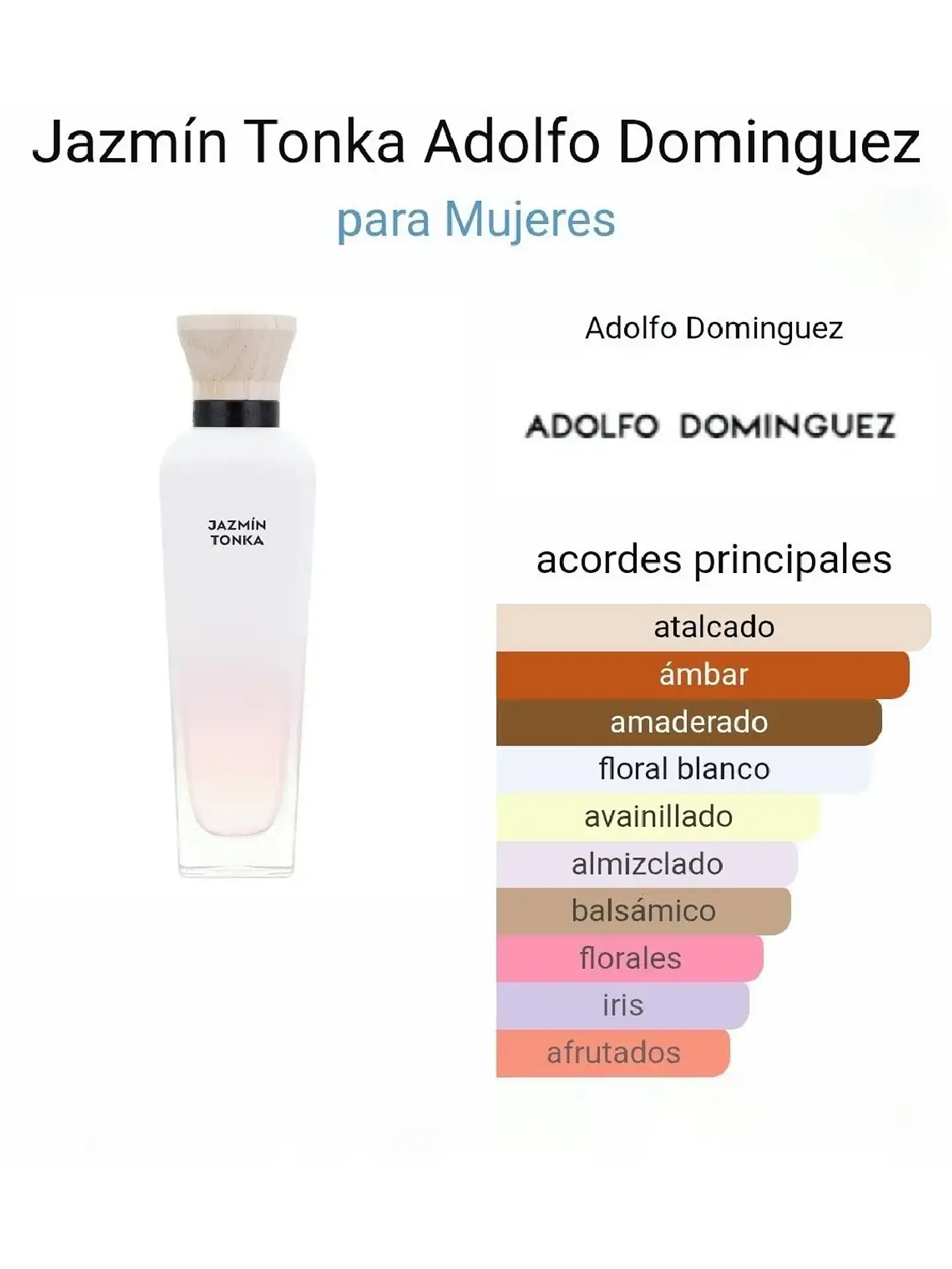 Adolfo Domínguez Jazmín Tonka Adolfo Dominguez 120 ML Mujer EDP RF: 10378 3