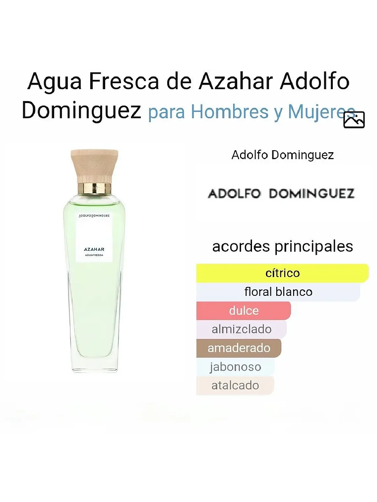 Adolfo Domínguez Azahar Aguafresca Adolfo Dominguez Dama 120 ML EDT RF: 10144 3