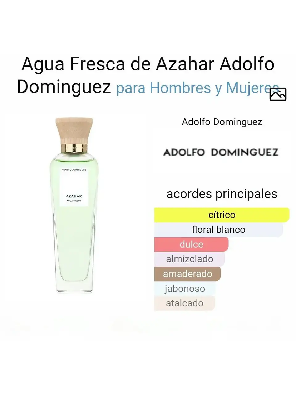 Adolfo Domínguez Azahar Aguafresca Adolfo Dominguez Dama 120 ML EDT RF: 10144 3