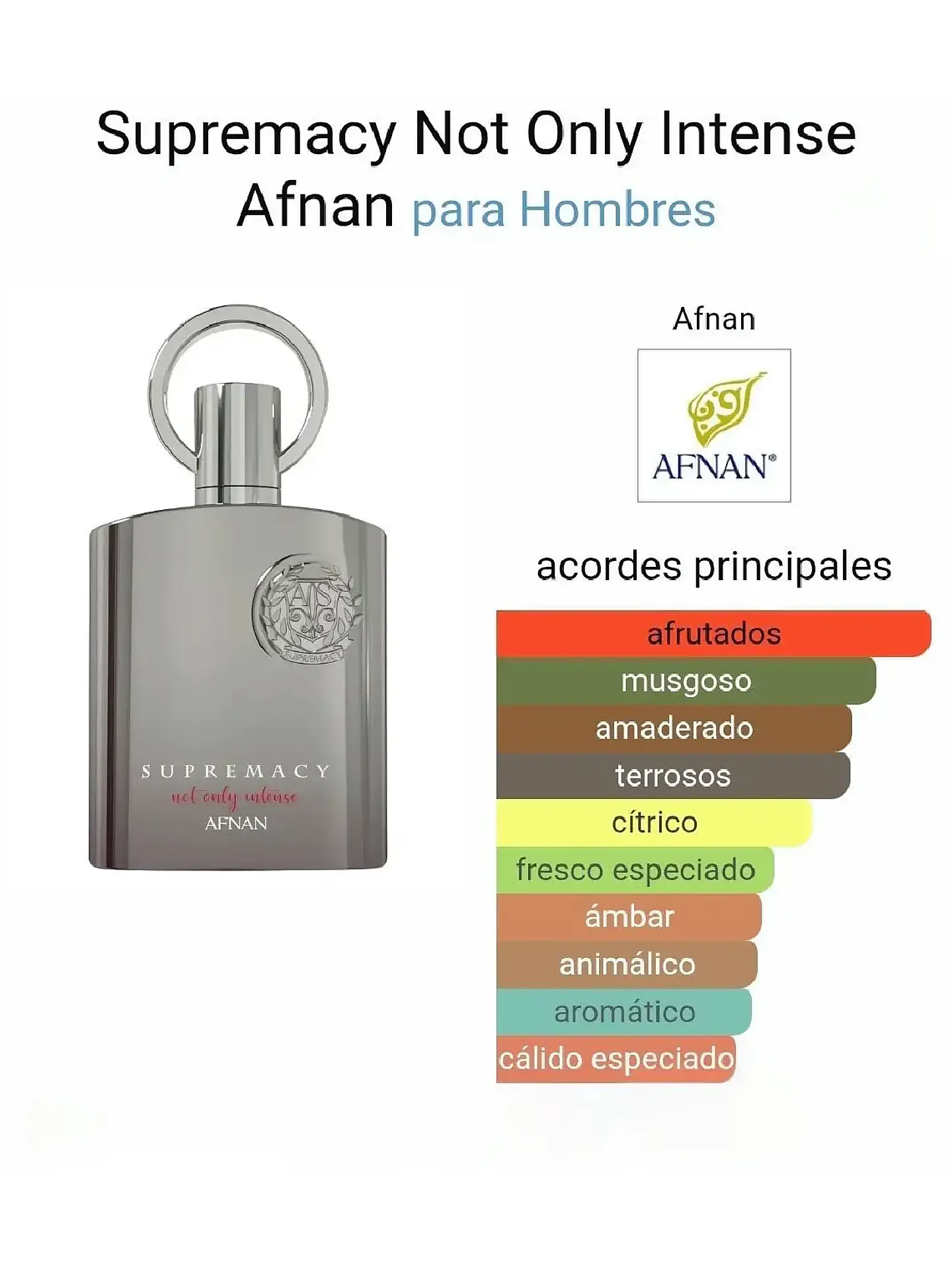 Afnan Supremacy Not Only Intense De Afnan 100 ML Hombre RF: 10004 3