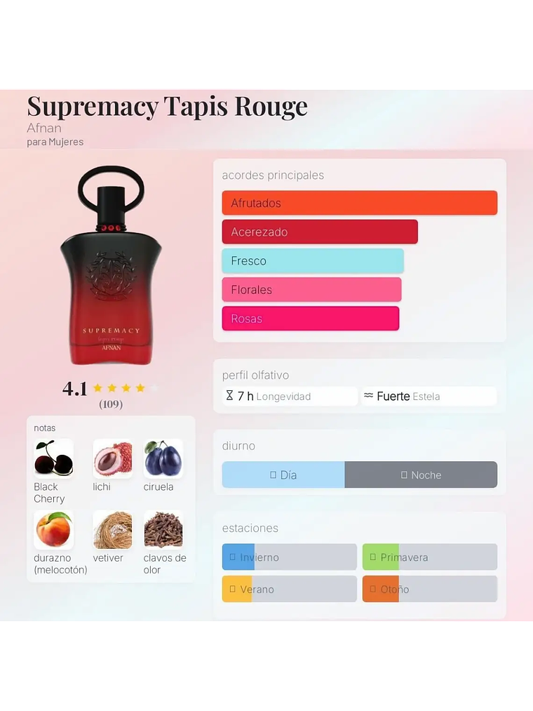 Afnan Supremacy Tapis Rouge Afnan Dama 90 ML RF: 10583 5