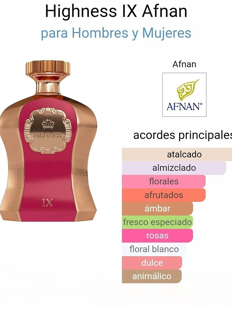 Afnan Highness Ix De Afnan Unisex 100 ML EDP RF: 10429 3