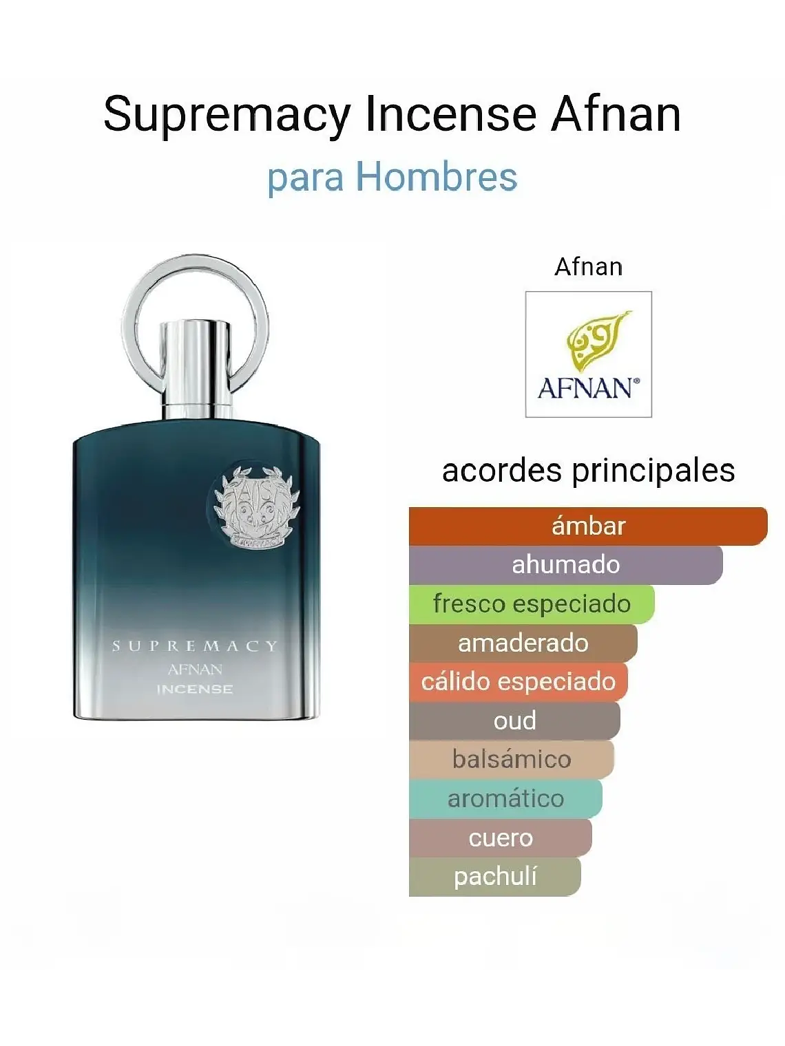 Afnan Supremacy Incense De Afnan 100 ML Hombre EDP RF: 10003 3