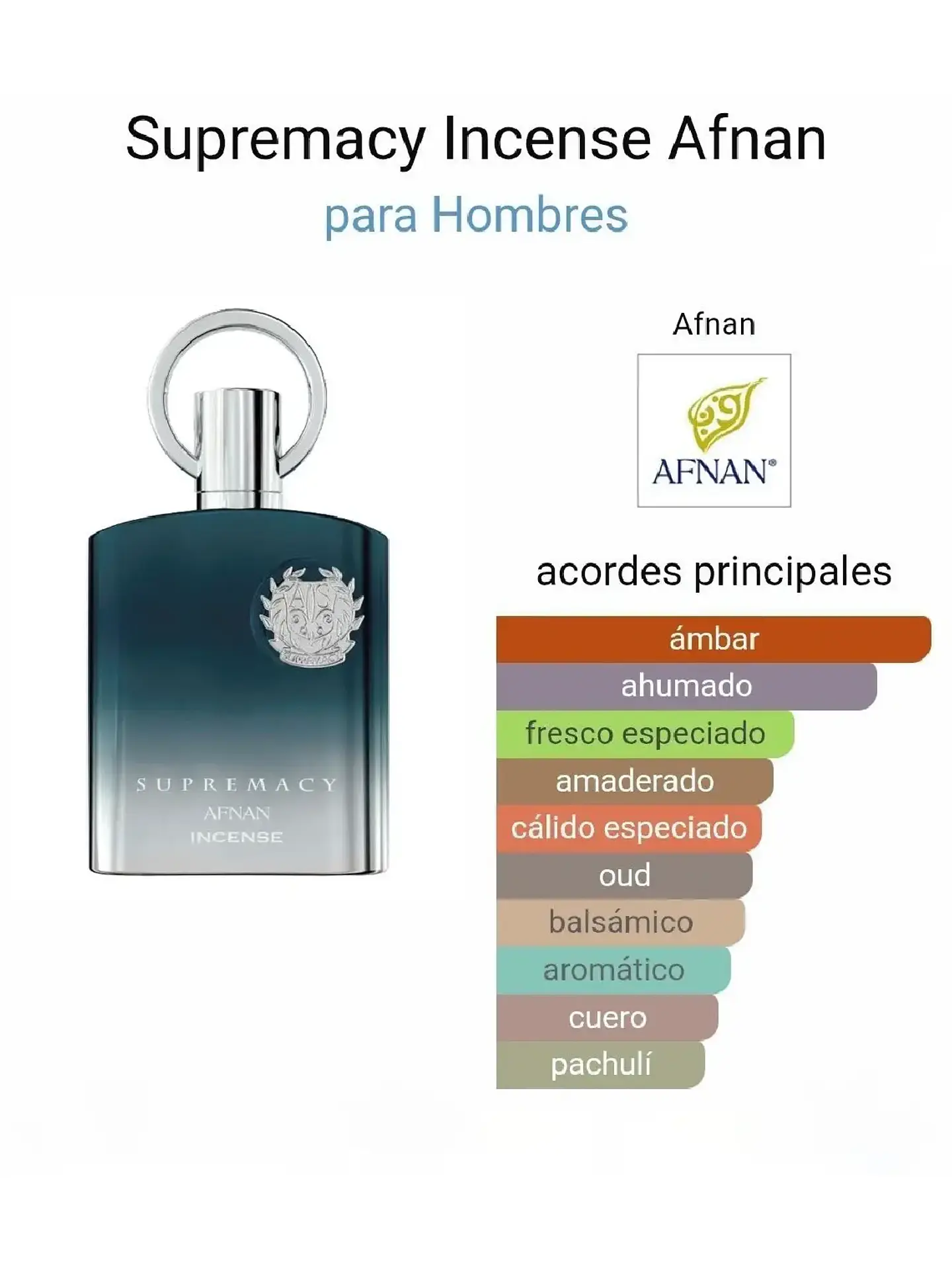 Afnan Supremacy Incense De Afnan 100 ML Hombre EDP RF: 10003 3