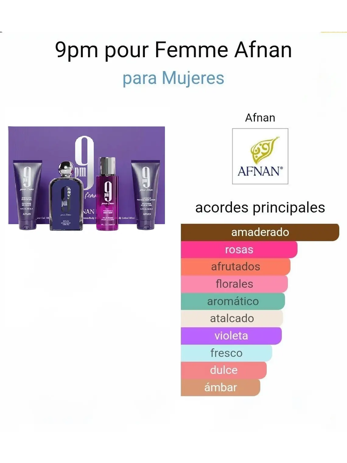 Afnan Set 9 PM Afnan Para Dama 4 Pcs EDP RF: 11734 2