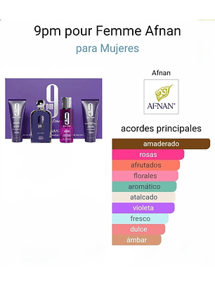 Afnan Set 9 PM Afnan Para Dama 4 Pcs EDP RF: 11734