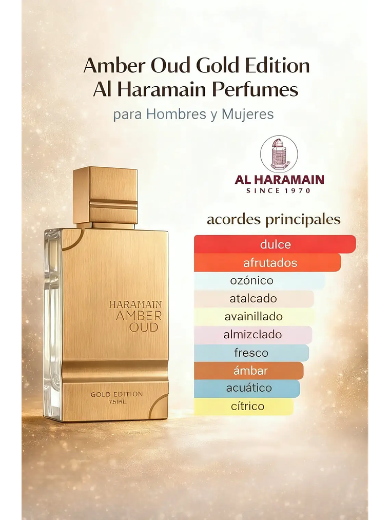 Al Haramain Amber Oud Gold Edition Al Haramain 75 ML EDP Unisex RF: 11158 3