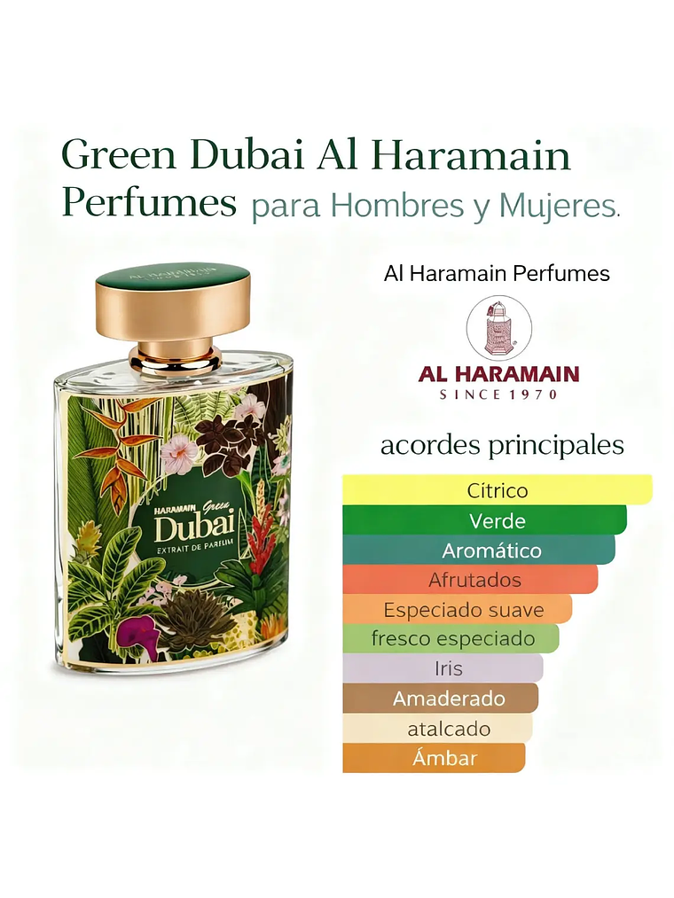 Al Haramain Haramain Green Dubai 100 Ml Parfum Unisex RF: 11036 3