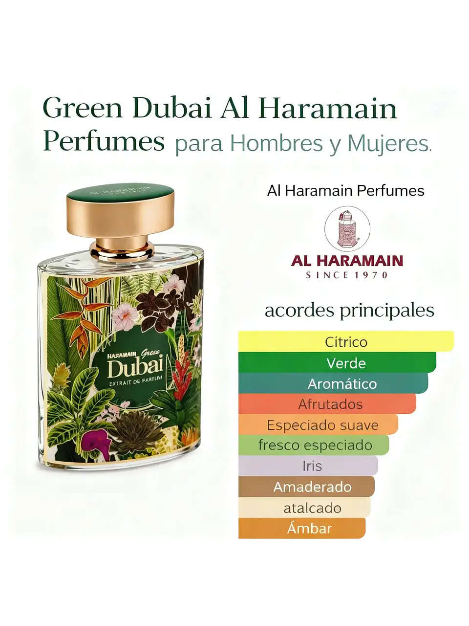 Al Haramain Haramain Green Dubai 100 Ml Parfum Unisex RF: 11036 3