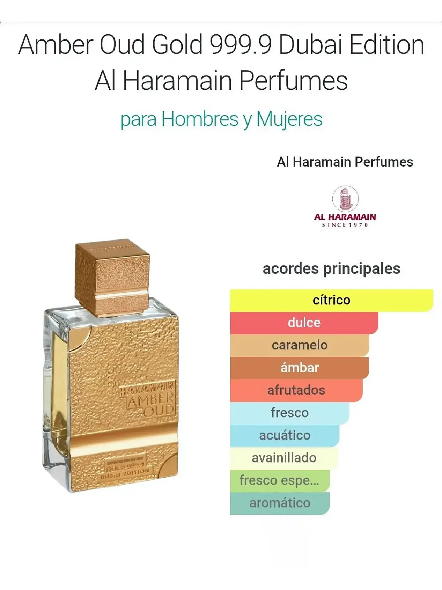 Al Haramain Amber Oud Gold 999.9 Dubai Edition Al Haramain 75Ml Parfum RF: 10915 3