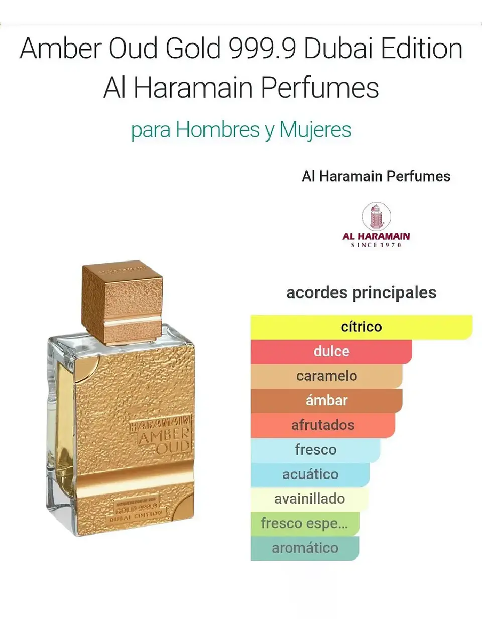 Al Haramain Amber Oud Gold 999.9 Dubai Edition Al Haramain 75Ml Parfum RF: 10915 3