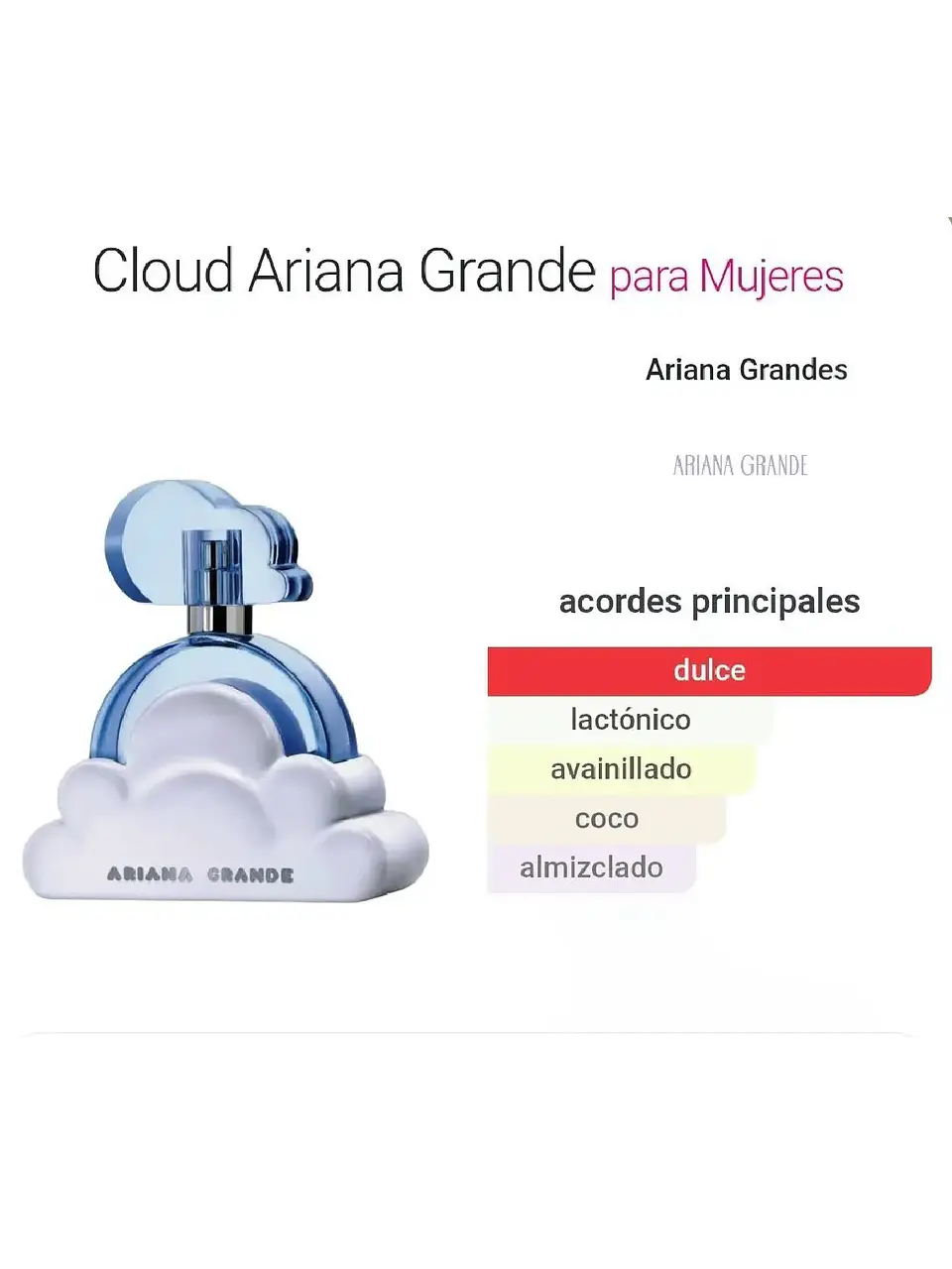 Ariana Grande Cloud De Ariana Grande 100 ML Mujer EDP RF: 8562 3