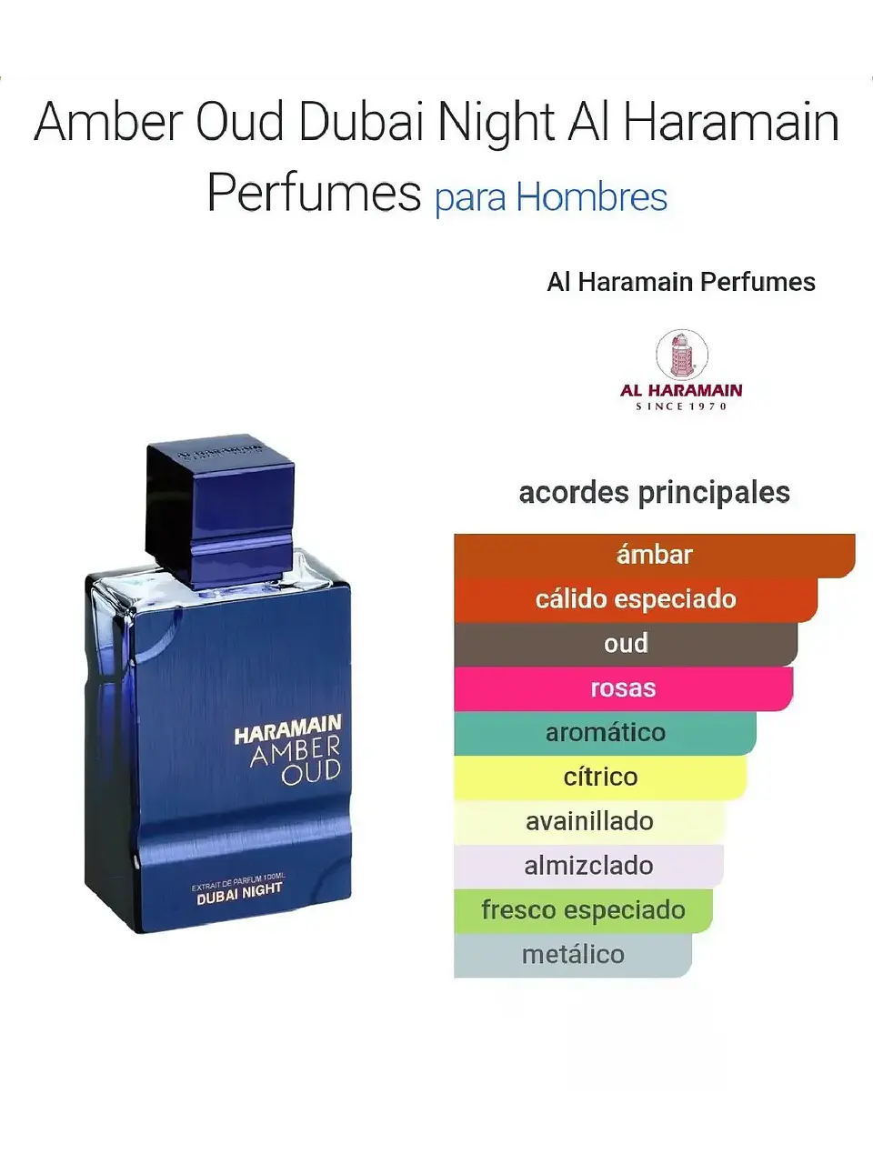 Amber Oud Dubai Night Al Haramain 75 Ml EDP RF: 10855 3