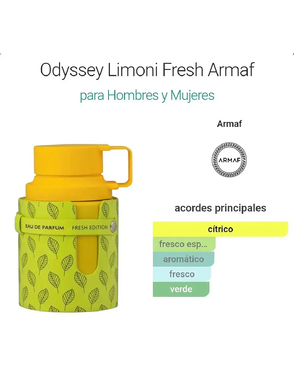 Odyssey Limoni Fresh Armaf 100 Ml EDP RF: 10980EC4808 3