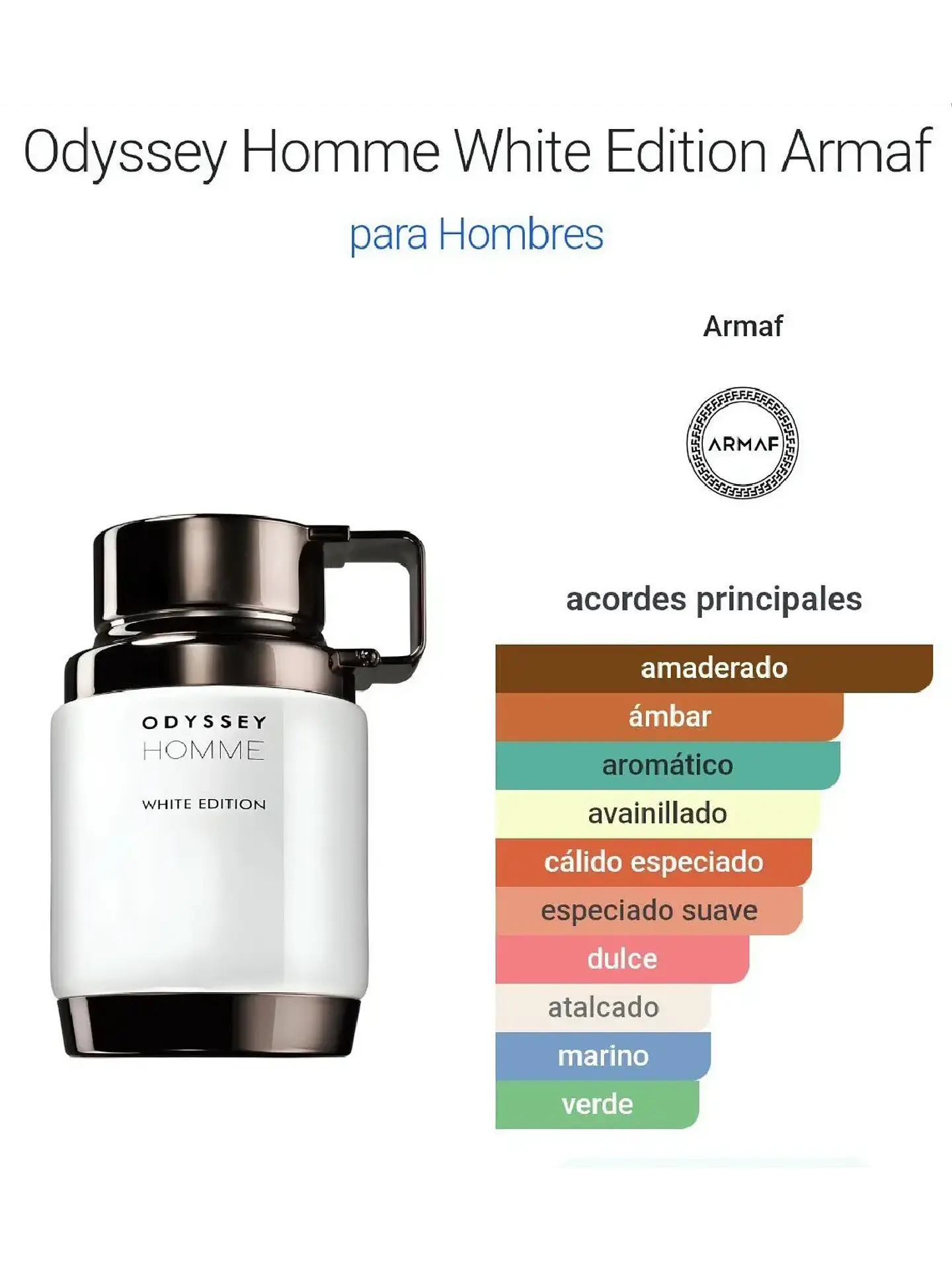 Odyssey Homme White Edition De Armaf 200 ML Hombre EDP RF: 10867 3