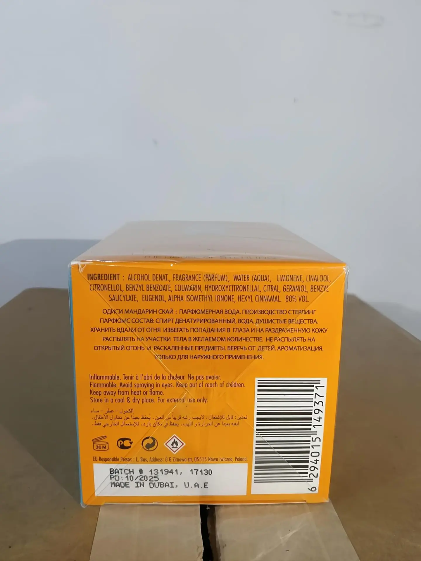 Perfume Armaf Odyssey Mandarin Sky Eau De Parfum 100ml para Hombre | Edición Limitada 8