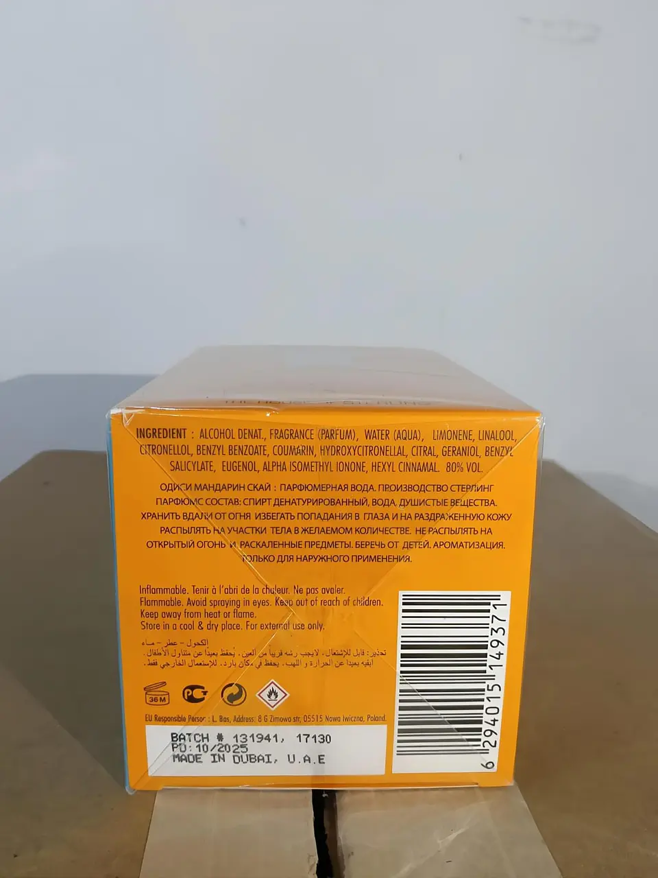 Perfume Armaf Odyssey Mandarin Sky Eau De Parfum 100ml para Hombre | Edición Limitada 8