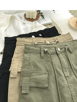 Minifalda Cargo Éclant – Cintura Alta