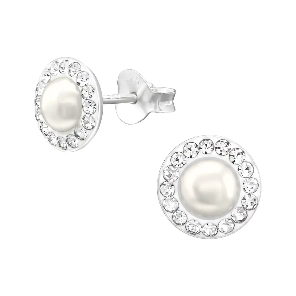 Aritos con perlas 8 mm 1
