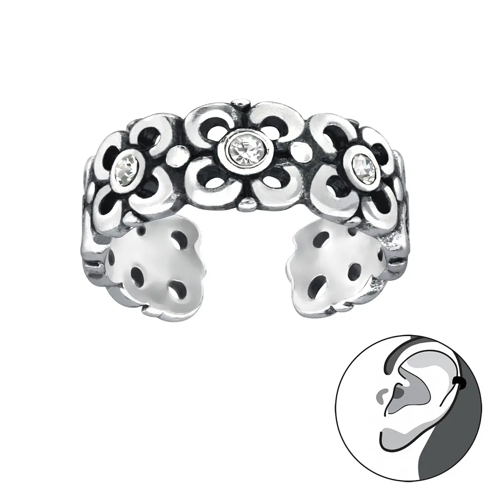 Cuff flores negras 1