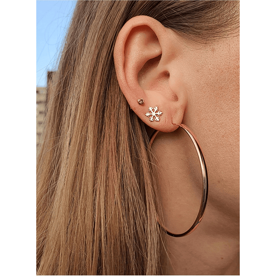 Copo de nieve oro rosado 8 mm 3