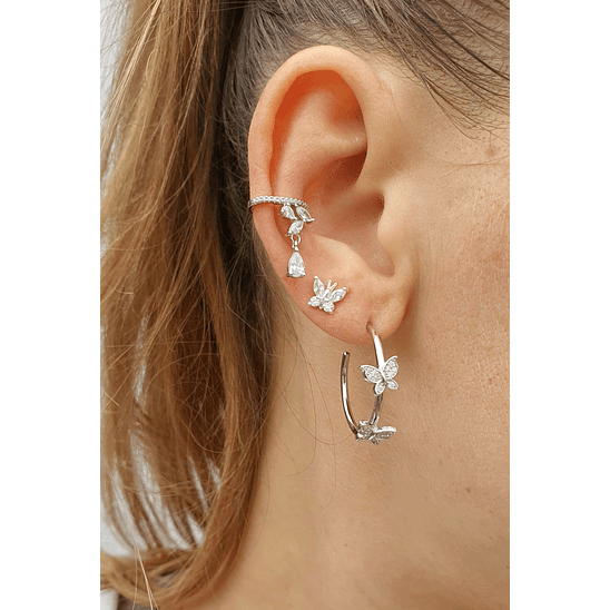 Semi argollas Mariposa 2