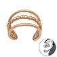 Cuff triple 10 mm oro rosado - Miniatura 2