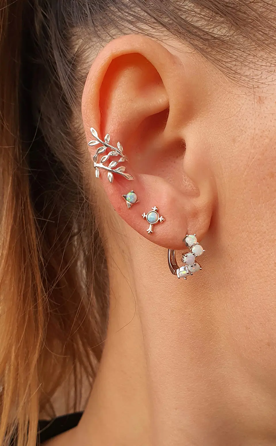 Argollas con ópalo 5