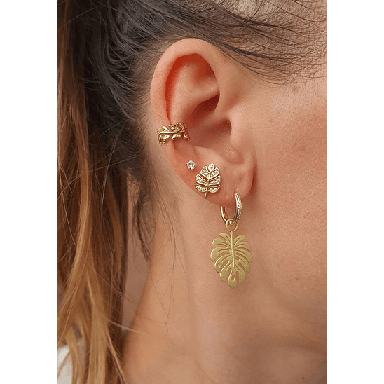 Hoja monstera dorada 12 mm 2