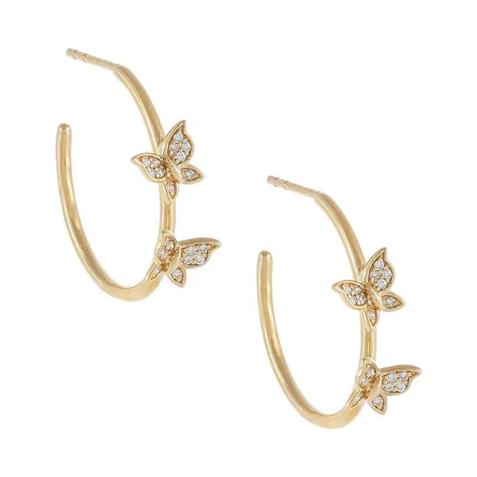 Semi argollas mariposas 3