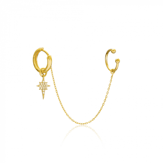 Argolla estrella con cuff 2