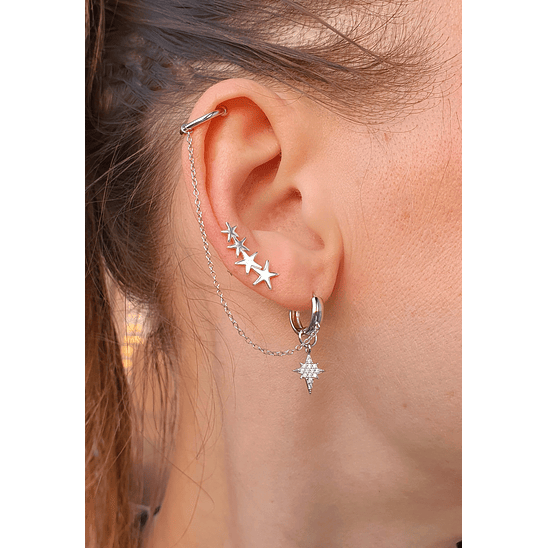 Argolla estrella con cuff 3