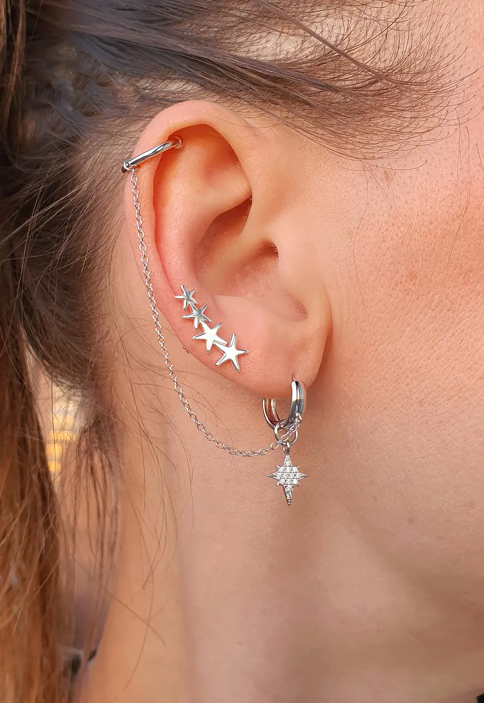 1 Argolla estrella con cuff 3