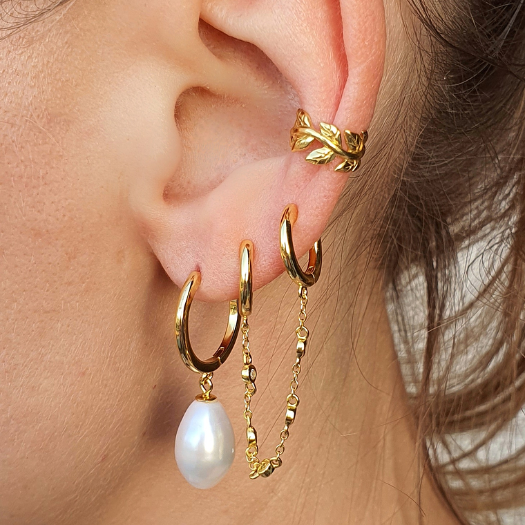 Argollas con perlas 2