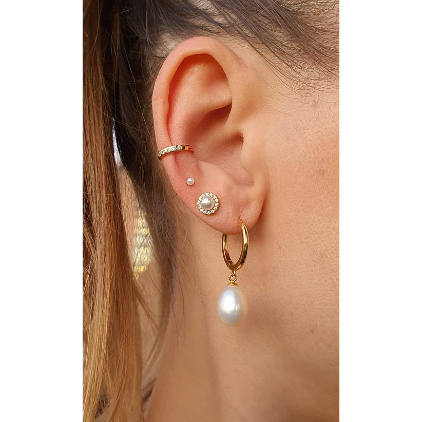 Argollas con perlas 3