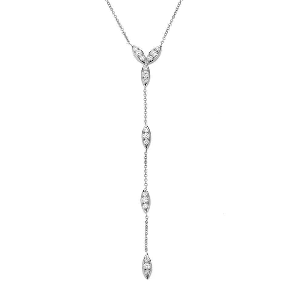 Collar plateado circones  4