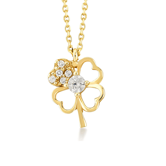 Collar trébol dorado 3