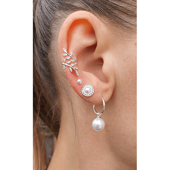 Aritos con perlas 8 mm 2