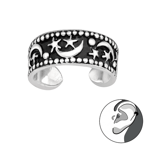 Cuff luna y estrellas