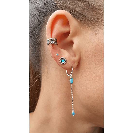 Argollas con circones celestes  2