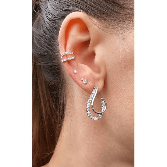 Aros de gota brillante  2