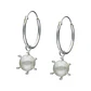 Argollas perlas con pistilo - Miniatura 1