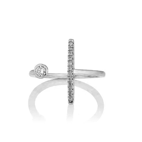 Anillo línea y círculo ajustable 2