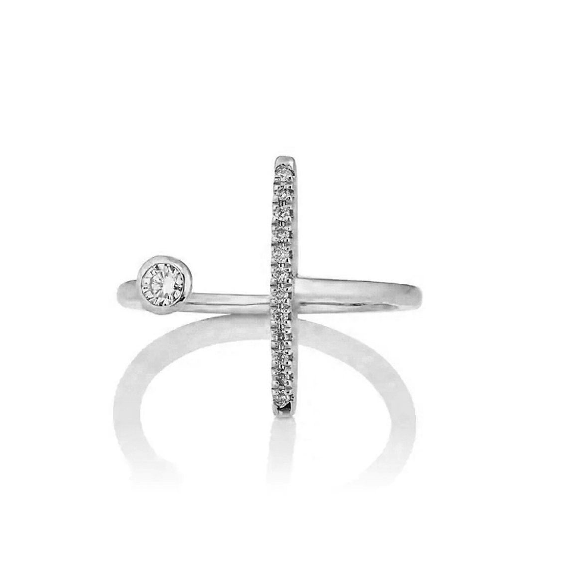 Anillo línea y círculo ajustable 2