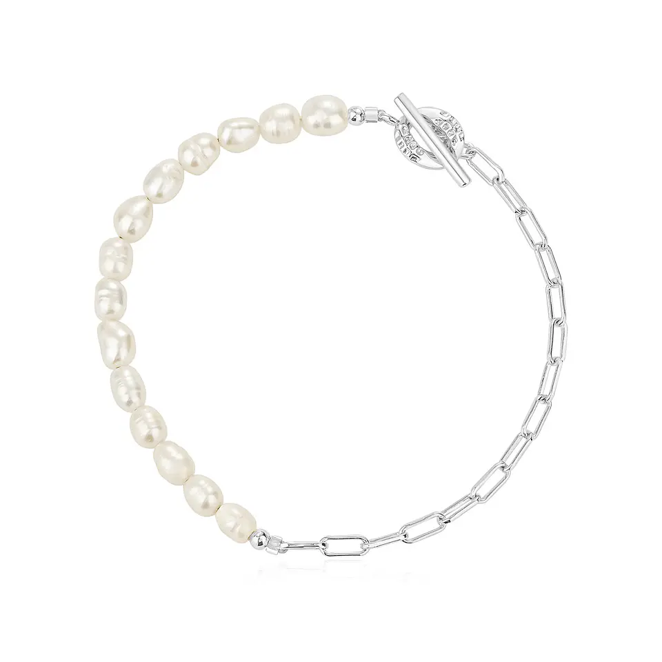 Pulsera perlas y eslabones 3