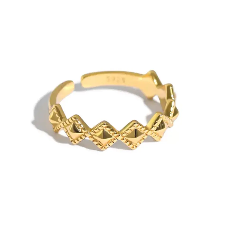 Anillo rombos ajustable 2