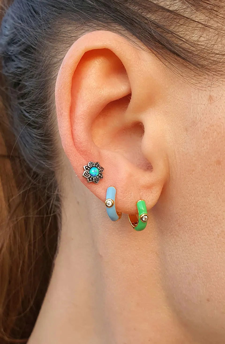 Flor con ópalo 7 mm 3