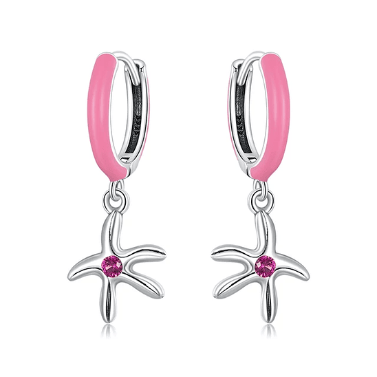 Argollas con estrella de mar 2