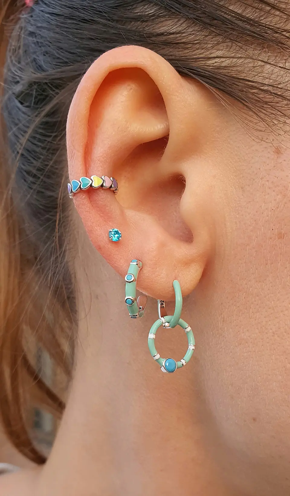 Semi argollas menta 4