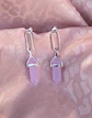 Aros con piedra purpura - Miniatura 1